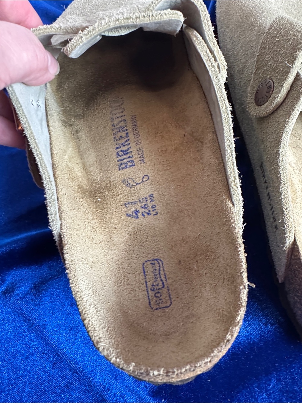 Birkenstock Boston Suede Clogs in Taupe - Picture 7 of 7